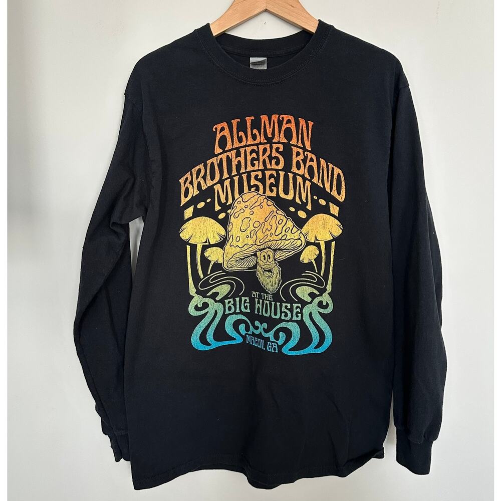 Allman Brothers Band Museum Long Sleeve Black Shirt Men's Medium Rock Band Tee